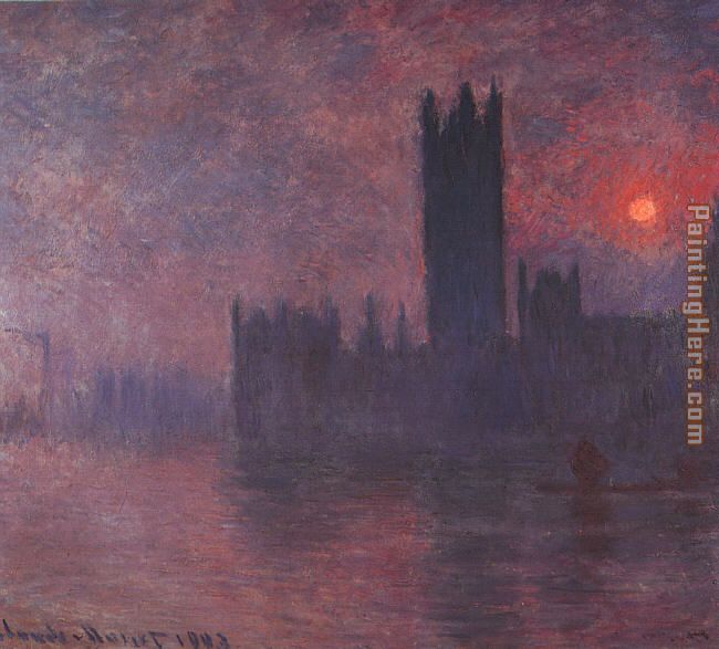Claude Monet London Houses of Parliament at Sunset